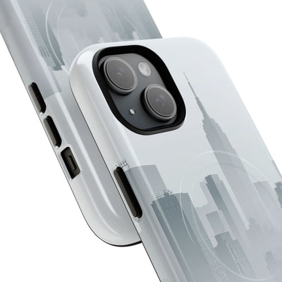 Grey Tough 2.0 Magsafe Phone Case for iPhone - Steel Mist Skyline