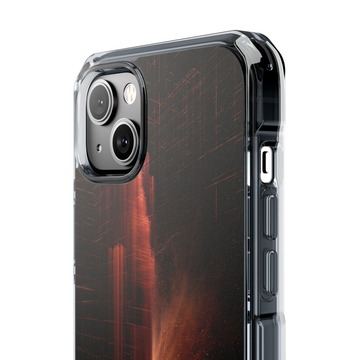 Luminous Monolith · Clear Impact Magnetic Phone Case for iPhone · Black
