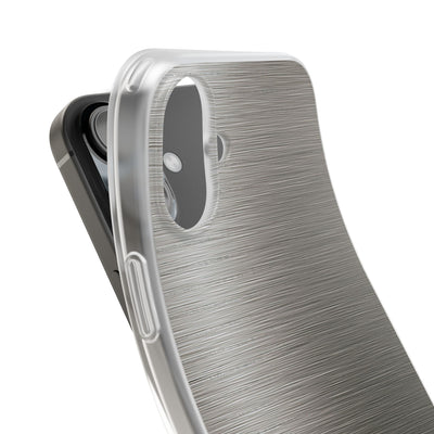 Grey Lite Phone Case for iPhone - Brushed Industrial Steel