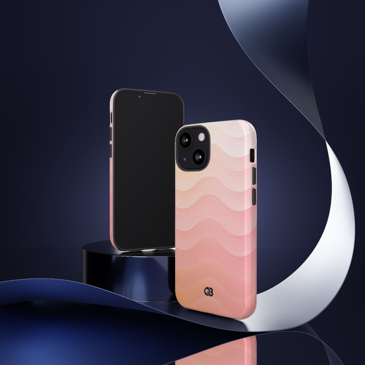 Blush Horizon Waves · Tough Phone Case for iPhone · Pink