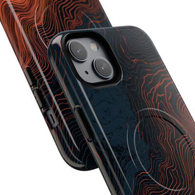 Black Tough 2.0 Magsafe Phone Case for iPhone - Volcanic Basalt Map