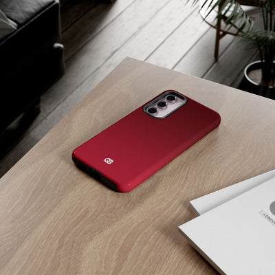 Red Tough Phone Case for Samsung - Crimson Velvet Fade