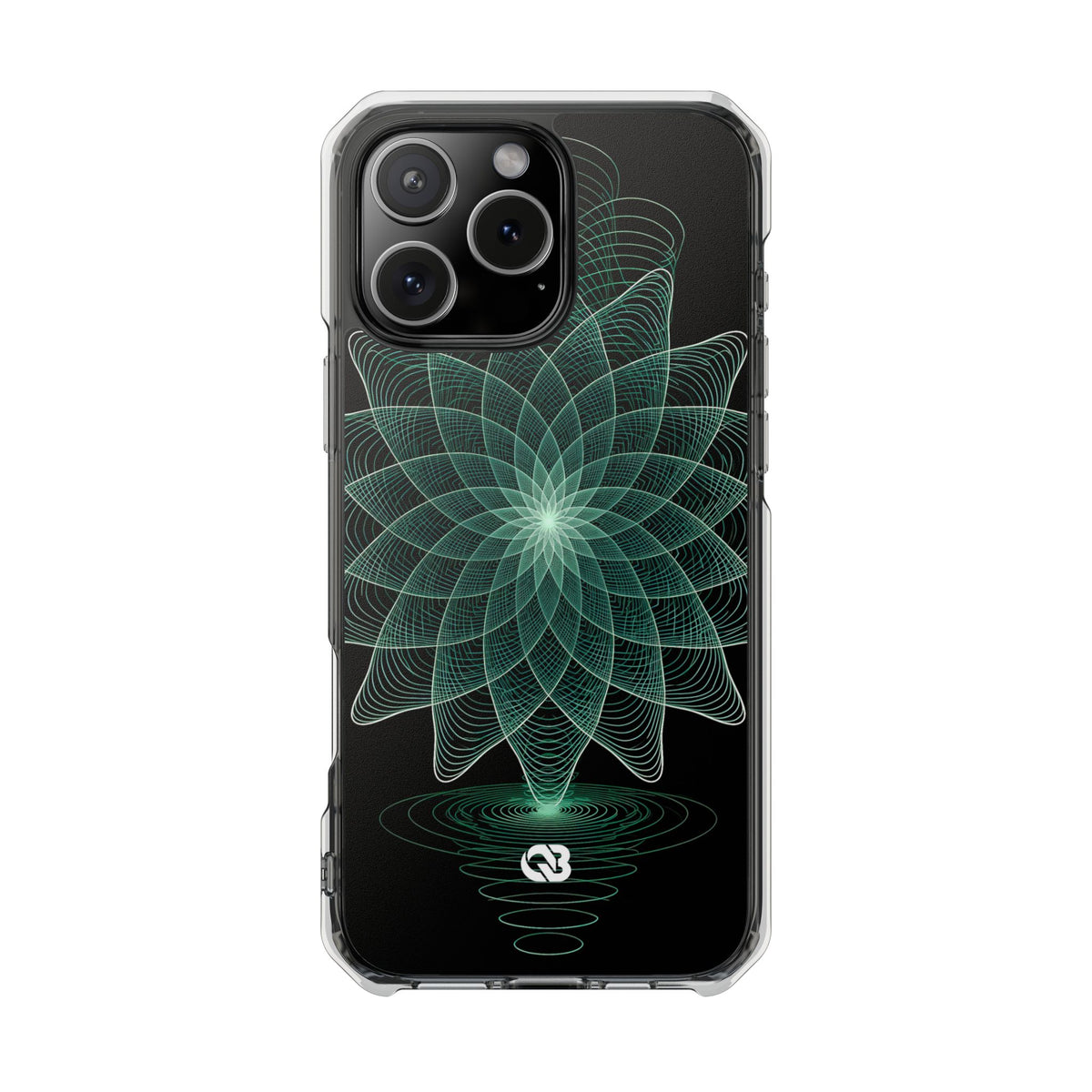 Verdant Harmonic Bloom · Impact Magnetic Phone Case for iPhone ·  Black