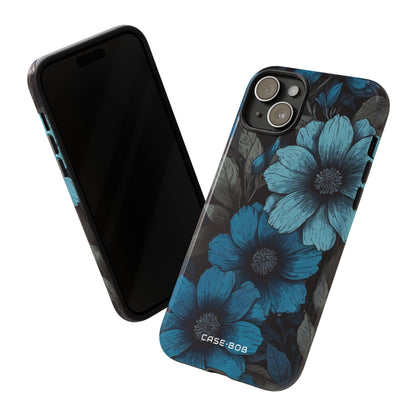 Blue Petal Radiance iPhone 15 Plus Case - Tough