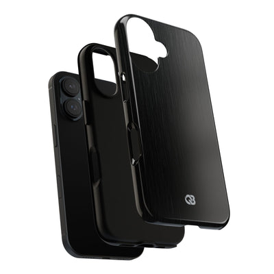 Obsidian Brushed Steel · Tough Phone Case for iPhone · Black