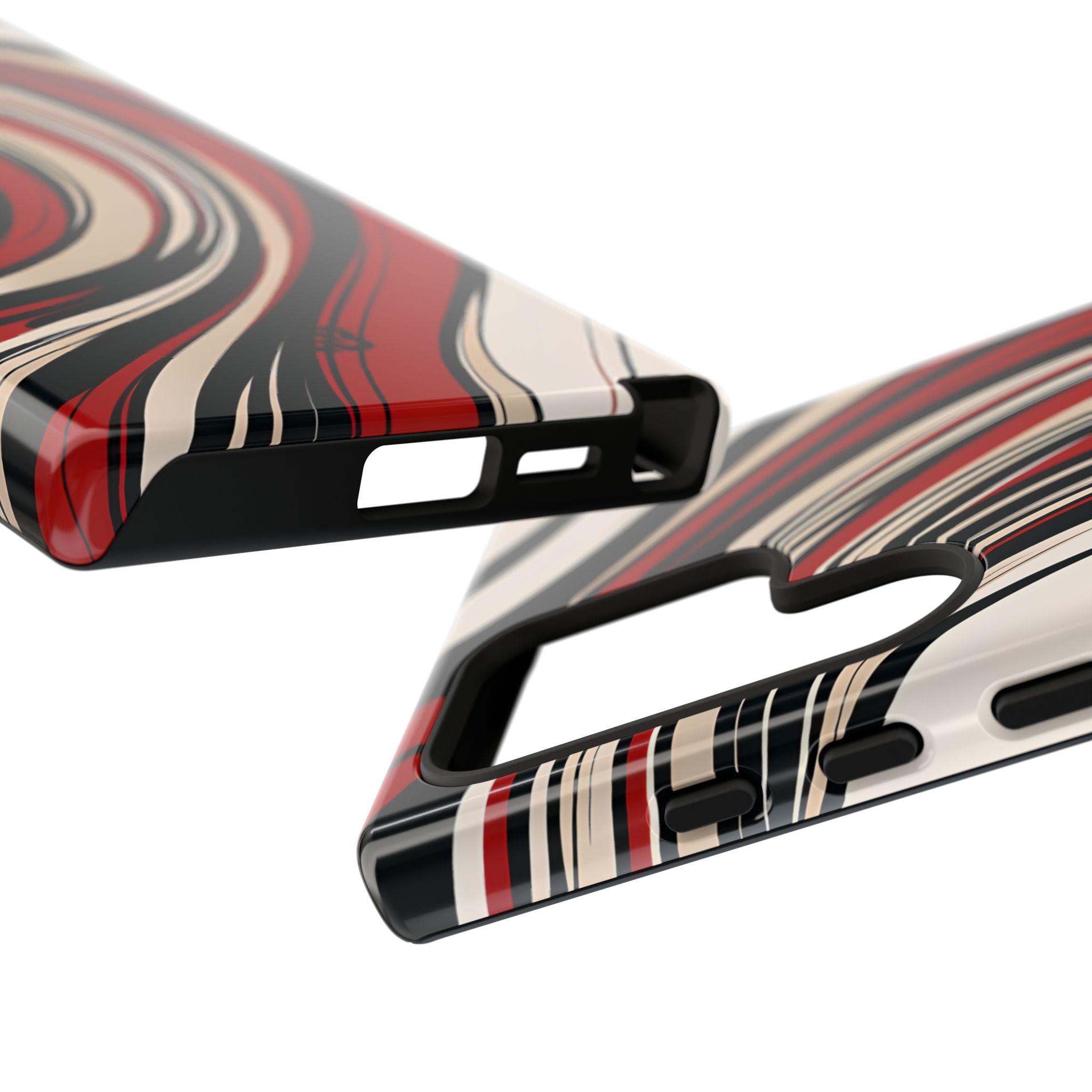 Crimson Flow Waves · Tough Phone Case for Samsung