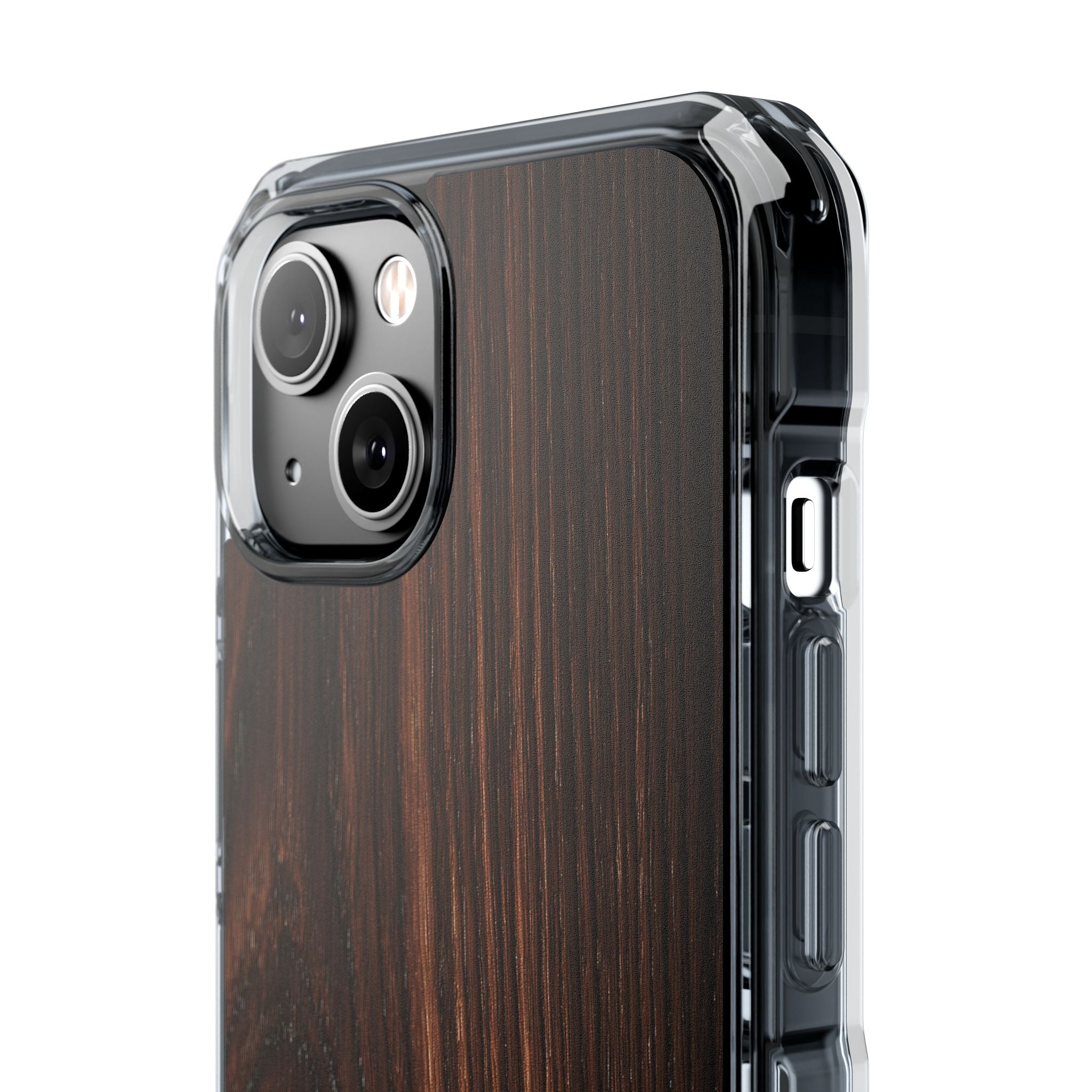 Brown Impact MagSafe Phone Case for iPhone - Burnished Mahogany Grain