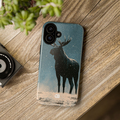 Nordic Boreal Moose · Tough Phone Case for iPhone · Blue