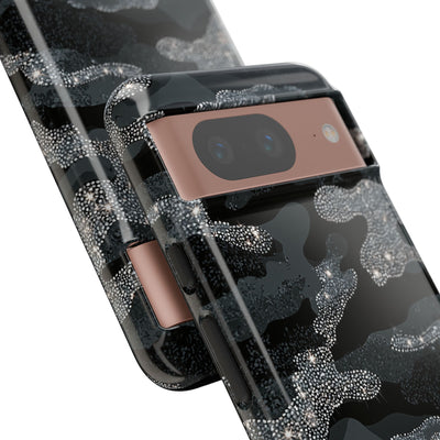 Glitter Shadow Camo · Tough Phone Case for Pixel ·  Black