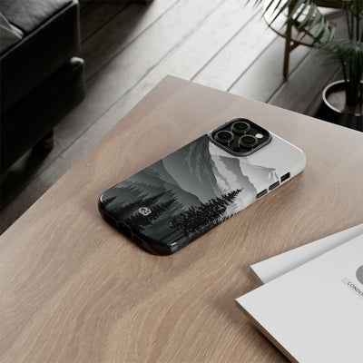 Grey Tough Phone Case for iPhone - Granite Ridge Mist