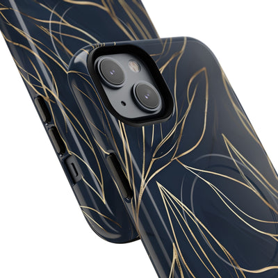 Gilded Navy Foliage · Tough+ Magsafe