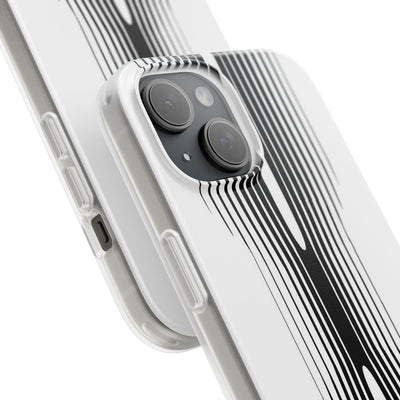 White Lite Phone Case for iPhone - Kinetic Mono Distortion