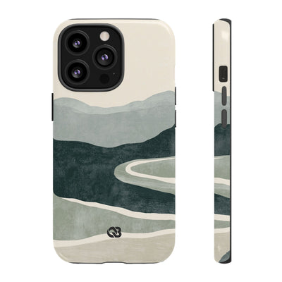 Muted Valley Vista · Tough Phone Case for iPhone · Green