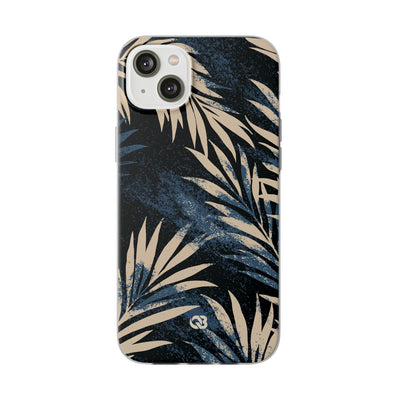 Blue Lite Phone Case for iPhone - Midnight Indigo Palm