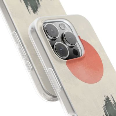 Crimson Sun Strokes · Soft Phone Case for iPhone