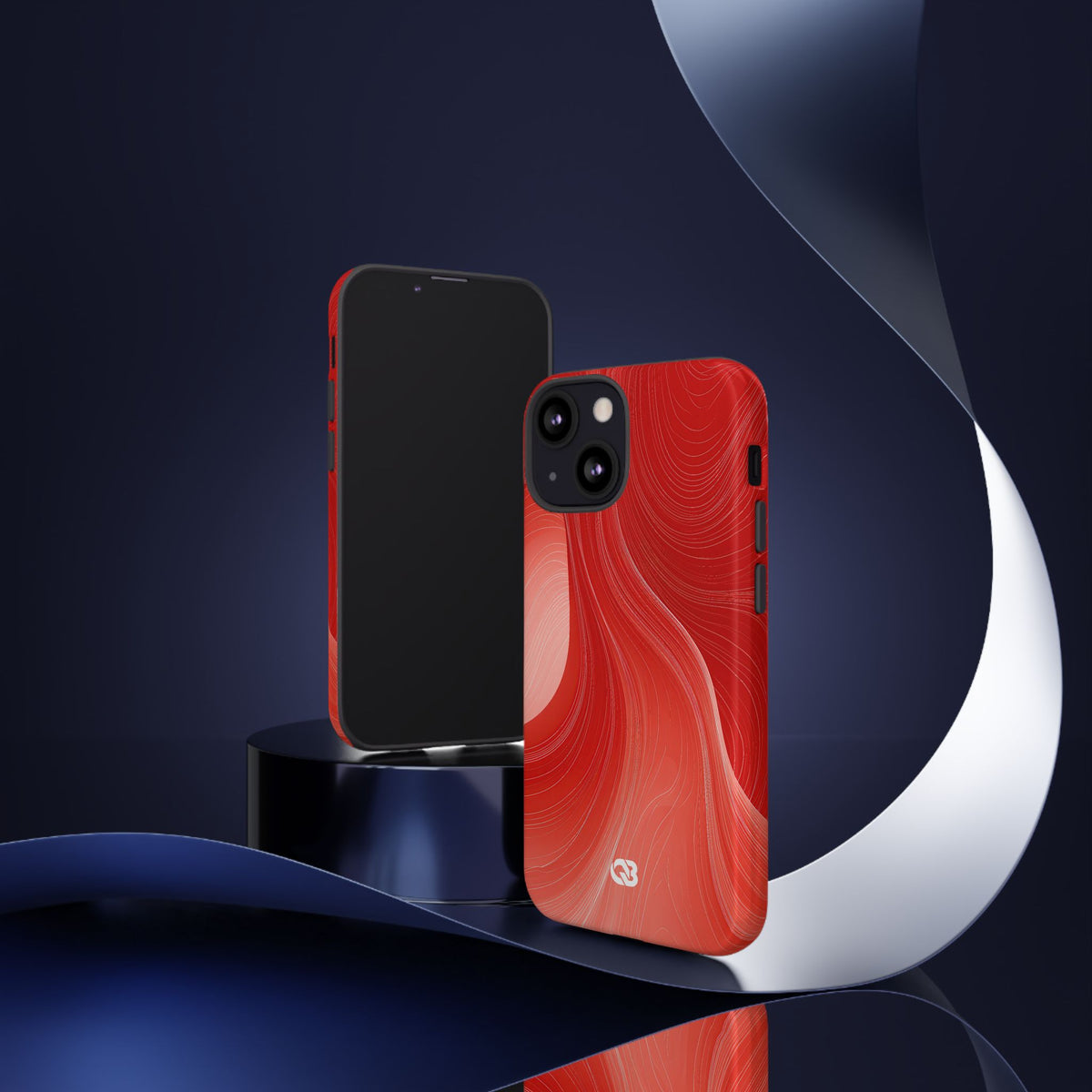 Crimson Contour · Tough Phone Case for iPhone · Red