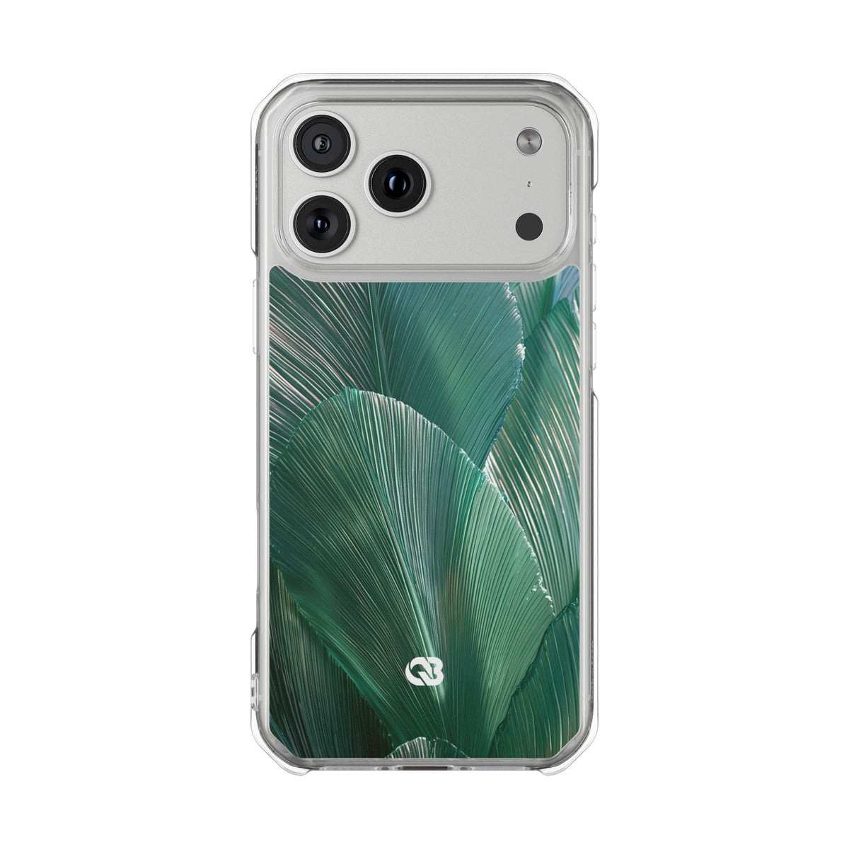 Translucent Fan Palm · Clear Impact Magnetic Phone Case for iPhone · Teal