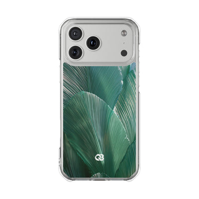 Translucent Fan Palm · Clear Impact Magnetic Phone Case for iPhone · Teal