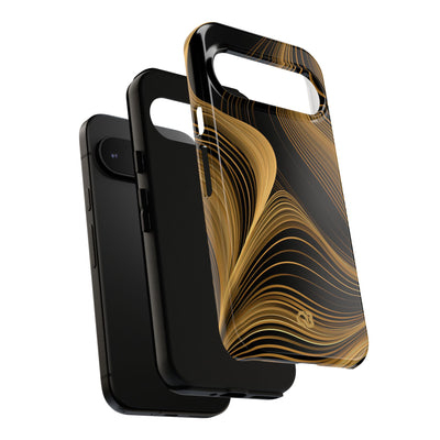 Gold Tough Phone Case for Google Pixel - Molten Copper Strands