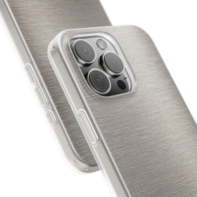 Brushed Silver Alloy · Lite Phone Case for iPhone ·  Silver