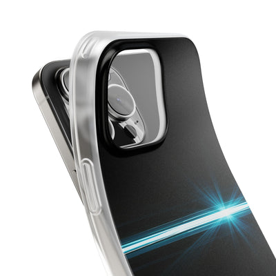 Blue Lite Phone Case for iPhone - Electric Cyan Ray