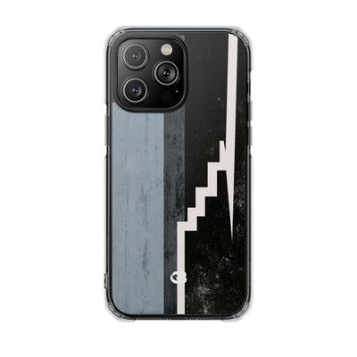 Grey Impact MagSafe Phone Case for iPhone - Industrial Concrete Void