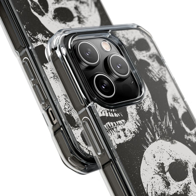 Punk Skull Riot · Clear Impact Magnetic Phone Case for iPhone · Black