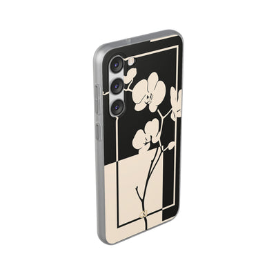 Beige Lite Phone Case for Samsung - Nocturnal Orchid Frame