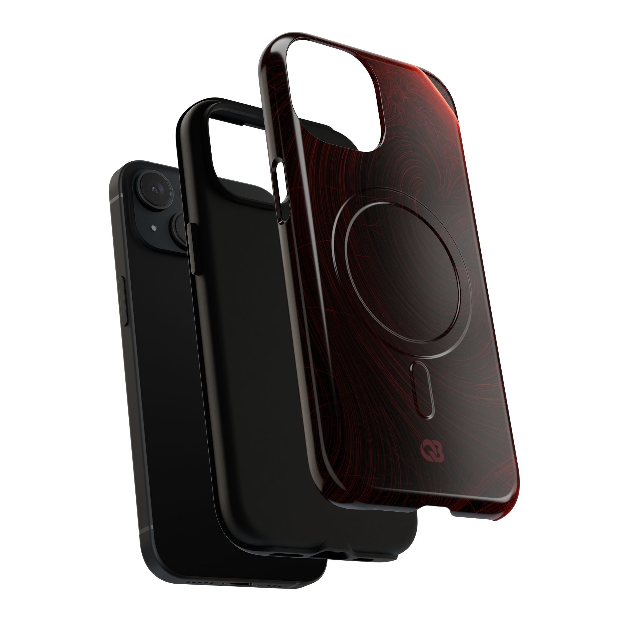 Red Tough 2.0 Magsafe Phone Case for iPhone - Crimson Flare Flux