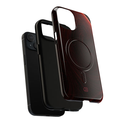 Red Tough 2.0 Magsafe Phone Case for iPhone - Crimson Flare Flux