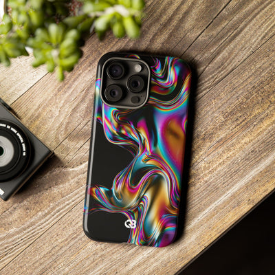 Purple Tough Phone Case for iPhone - Liquid Neon Chrome