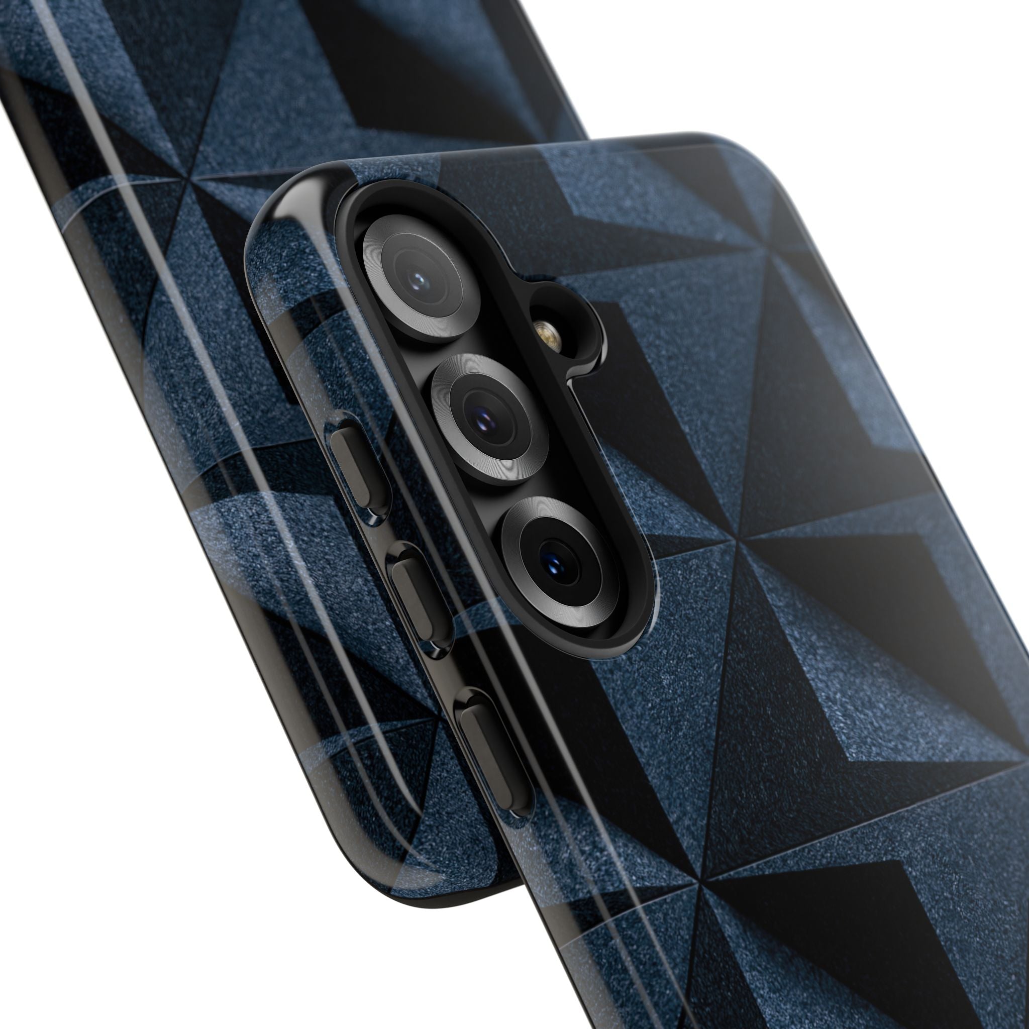 Blue Tough Phone Case for Samsung - Indigo Basalt Facets