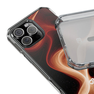 Solar Ember Flow · Clear Impact Magnetic Phone Case for iPhone · Orange
