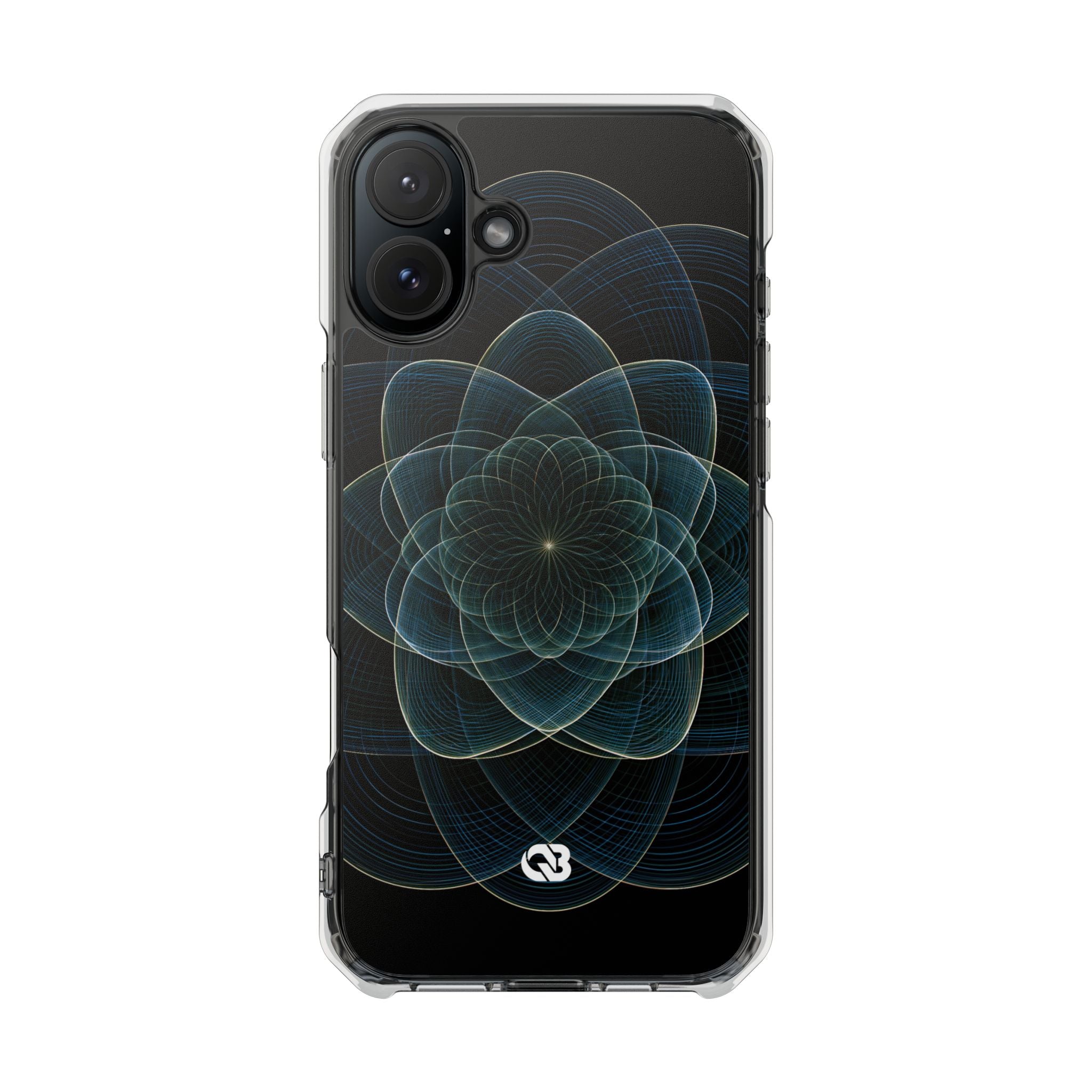 Blue Impact MagSafe Phone Case for iPhone - Celestial Wireframe Bloom