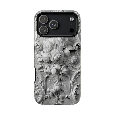 Rococo Marble Rose · Tough 2.0 Magnetic Phone Case for iPhone · White