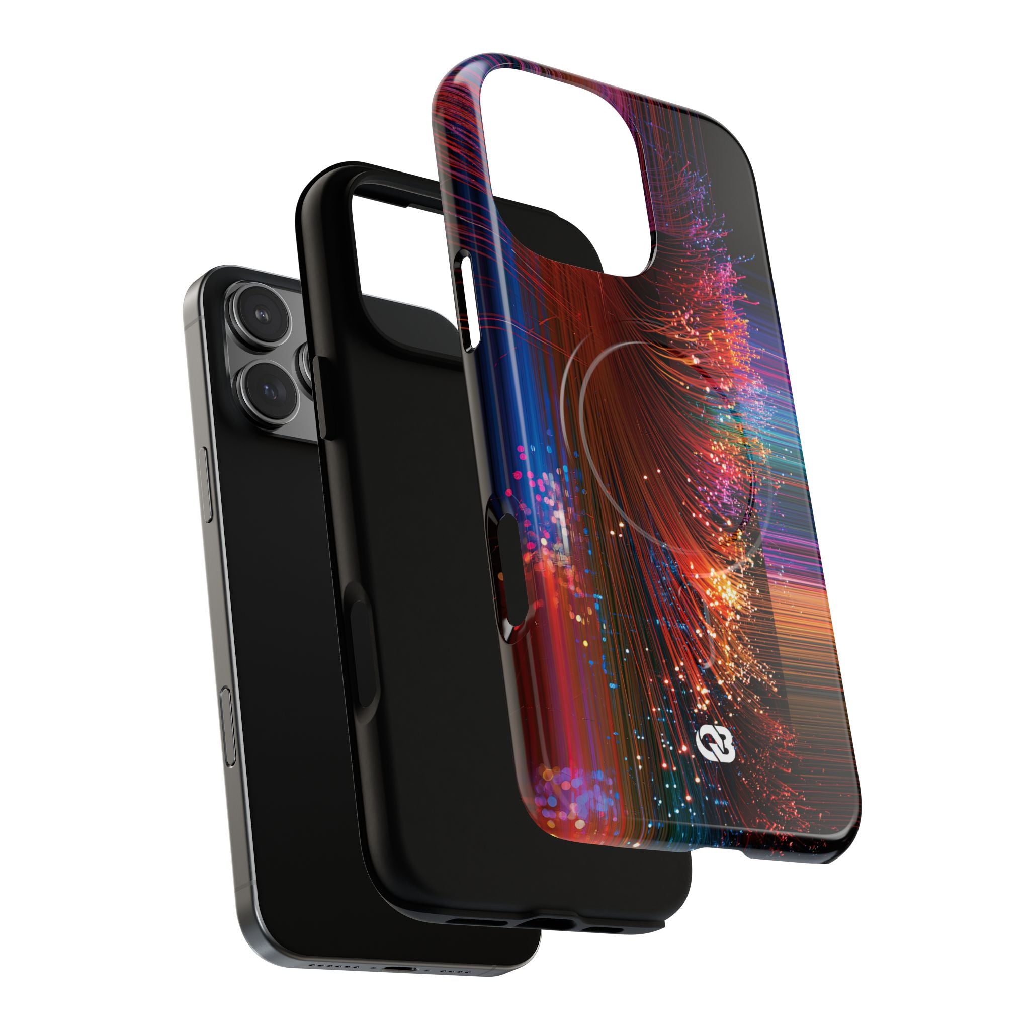 Black Tough 2.0 Magsafe Phone Case for iPhone - Cyber Optic Streak