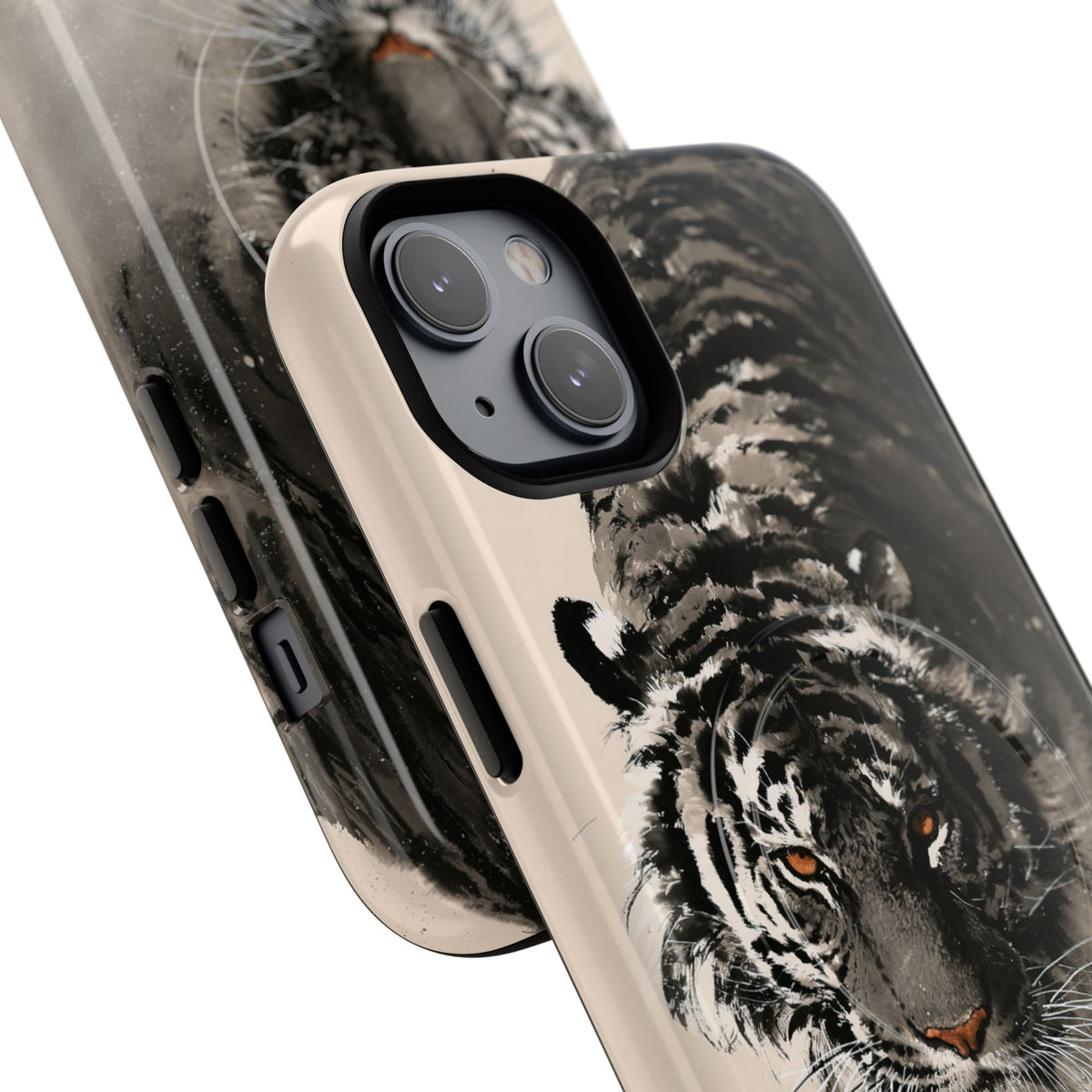 Ink Wash Tiger · Tough 2.0 Magnetic Phone Case for iPhone · Beige