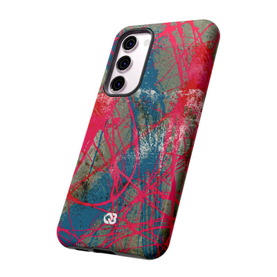 Neon Static Drip · Tough Phone Case for Samsung · Pink