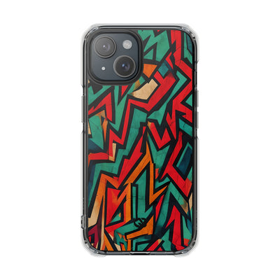 Jagged Teal Static · Impact Phone Case for iPhone · Magsafe