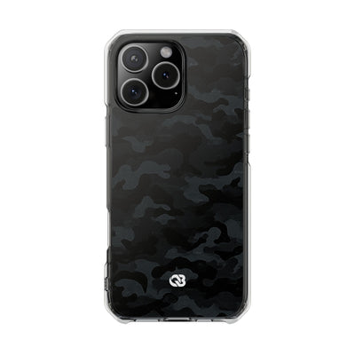 Blackout Urban Camo · Clear Impact Magnetic Phone Case for iPhone · Black