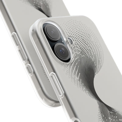 White Lite Phone Case for iPhone - Linear Torsion Grid