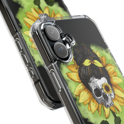 Sunflower Skull iPhone 16 Plus Case - Impact