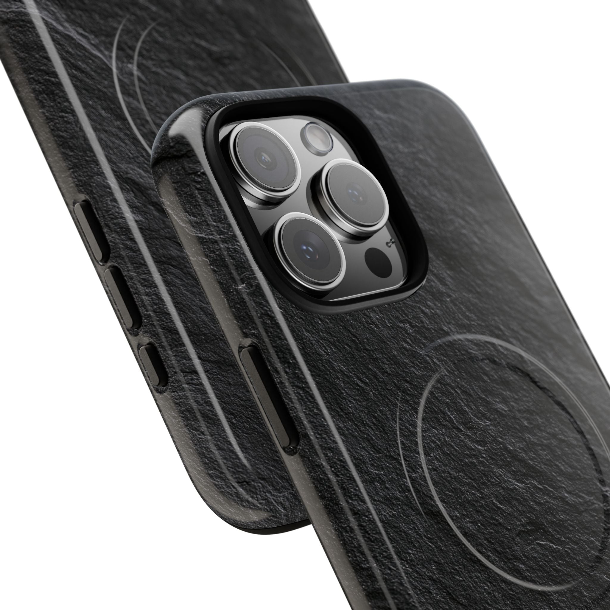 Black Tough 2.0 Magsafe Phone Case for iPhone - Raw Obsidian Slate