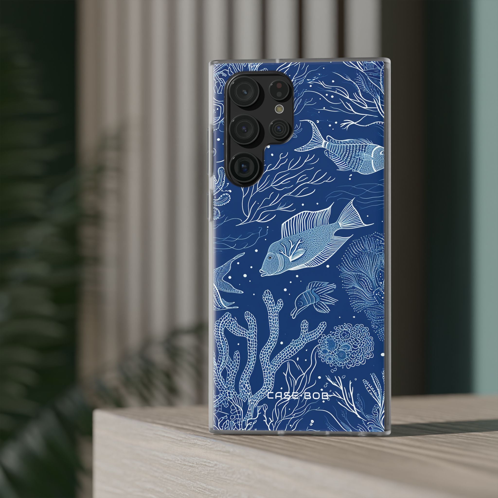 Navy Scale Reef Samsung S22 Ultra Case - Soft