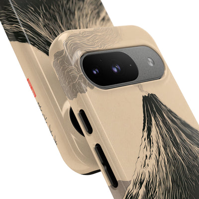 Beige Tough Phone Case for Google Pixel - Obsidian Ink Summit