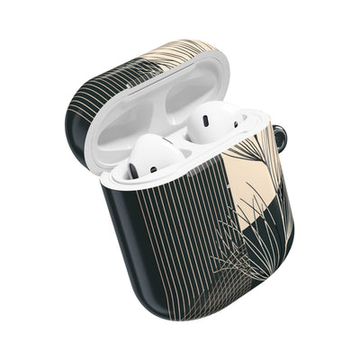 Botanical Crescent Linework · Hard Case for AirPods & AirPods Pro · Green