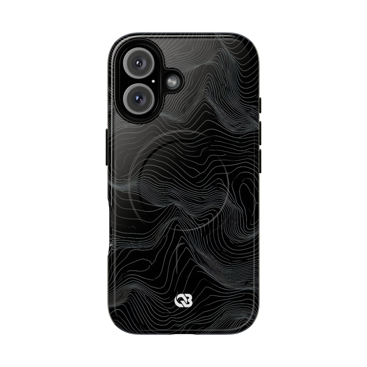 Obsidian Contour Elevation · Tough 2.0 Magnetic Phone Case for iPhone · Black