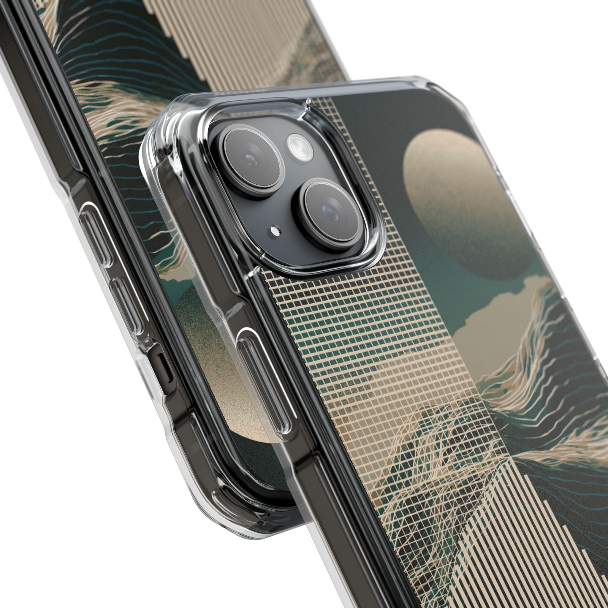 Green Impact MagSafe Phone Case for iPhone - Lunar Moss Topography