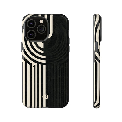 Beige Tough Phone Case for iPhone - Monolith Ivory Signal