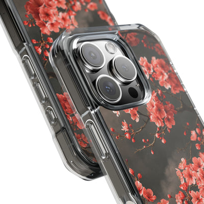 Dark Sakura Nocturne · Clear Impact Magnetic Phone Case for iPhone ·  Black